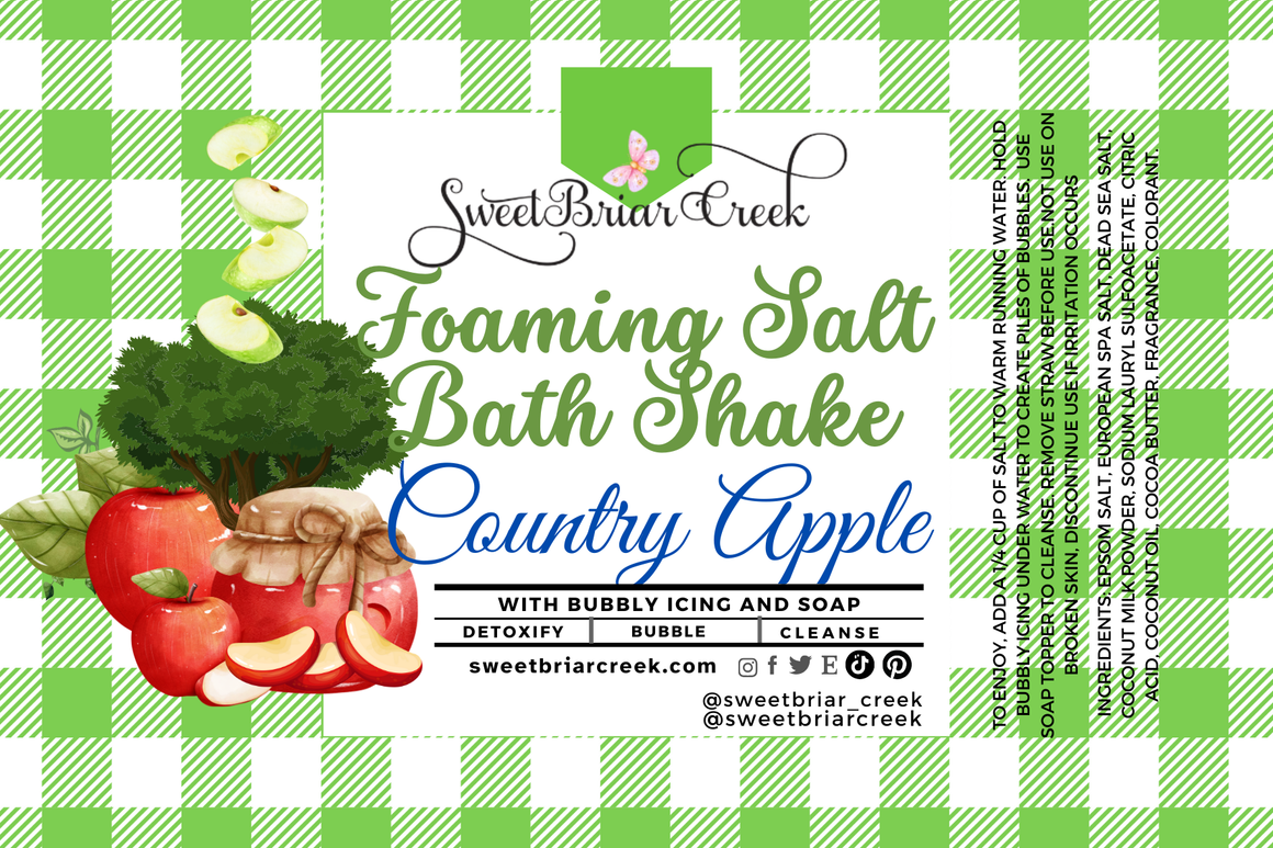 Country Apple Foaming Salt Bath Shake