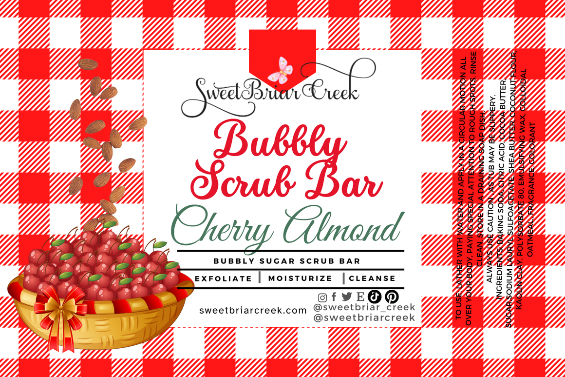 Cherry Almond Bubbly Scrub Body Bars
