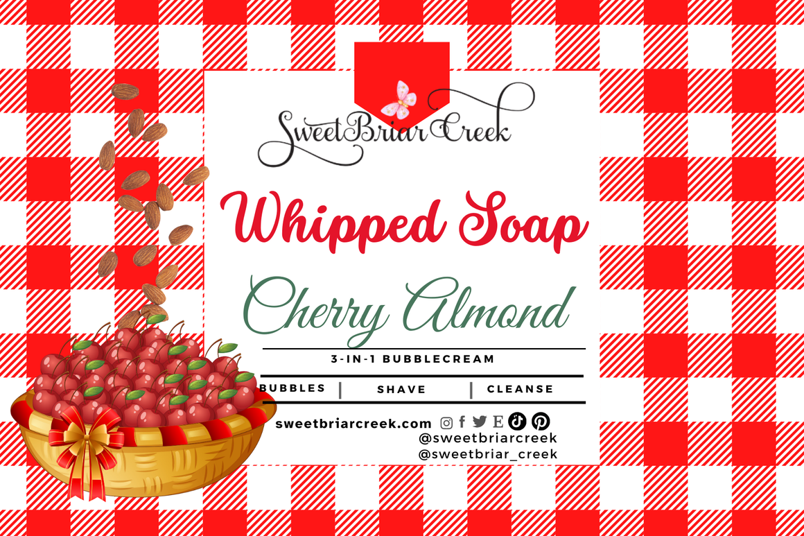 Cherry Almond Whipped Soap & Shaving Cream