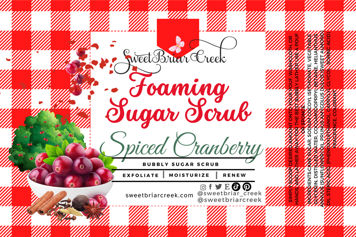 Spiced Cranberry Whipped Sugar Scrub