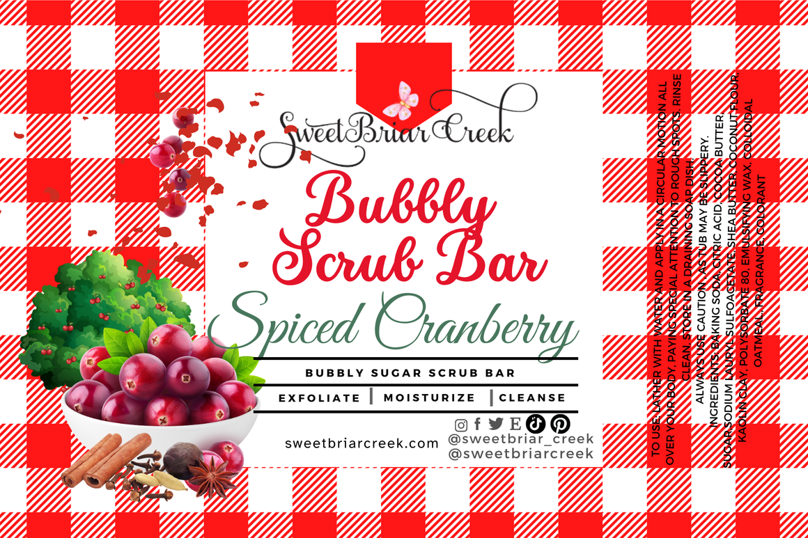 Spiced Cranberry Bubbly Scrub Body Bars