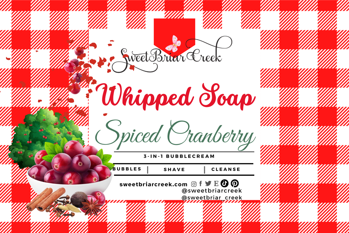 Spiced Cranberry Whipped Soap & Shaving Cream