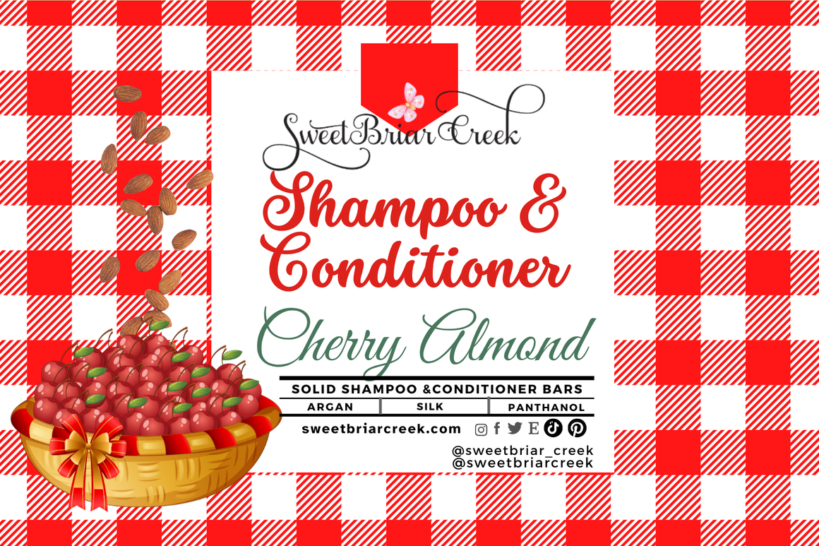 Cherry Almond Shampoo & Conditioner Bars