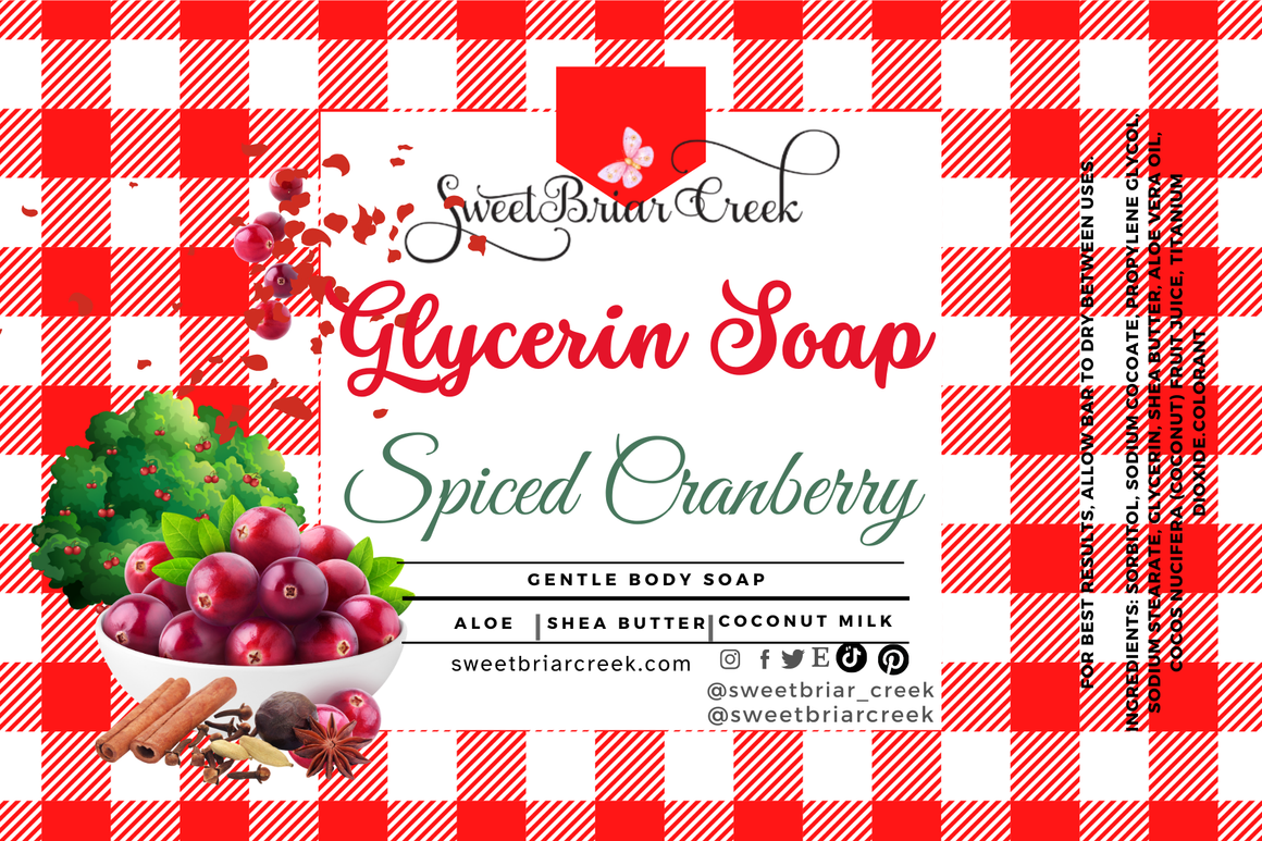 Spiced Cranberry Glycerin Soap Bar