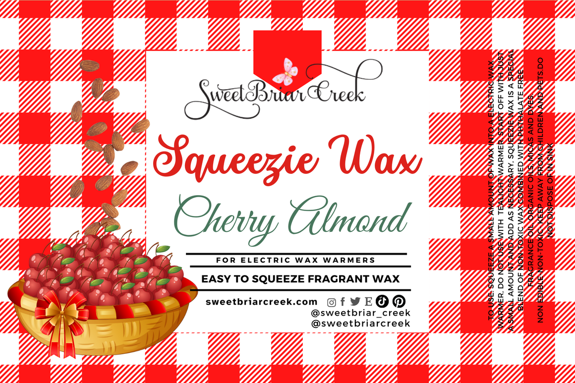 Cherry Almond Squeezie Wax + Scoopable melts for Waxwarmer