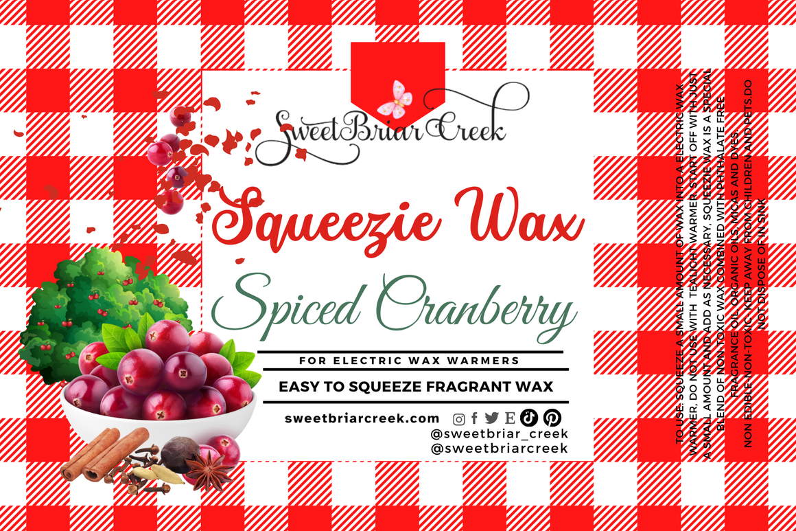 Spiced Cranberry Squeezie Wax + Scoopable melts for Waxwarmer