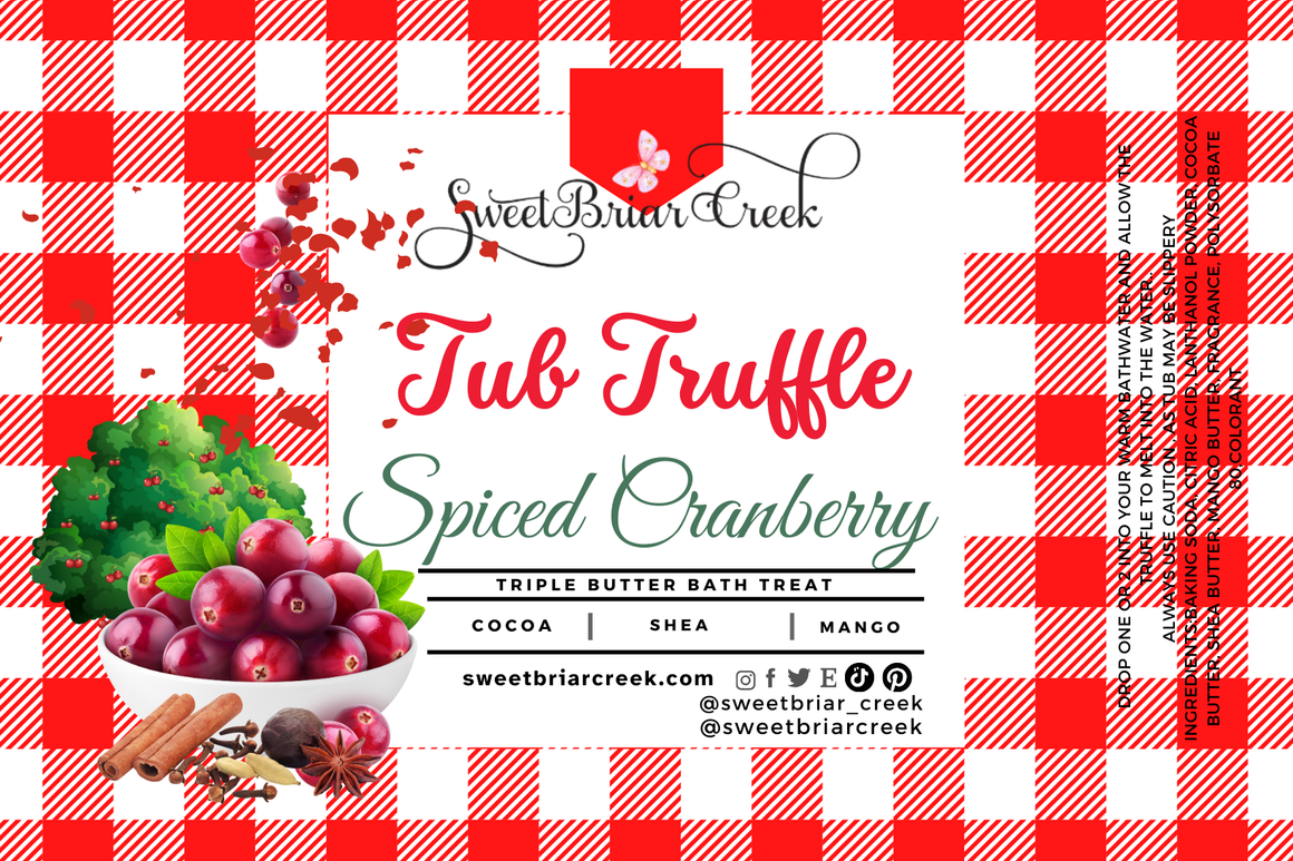 Spiced Cranberry Bath Butter Tub Truffles