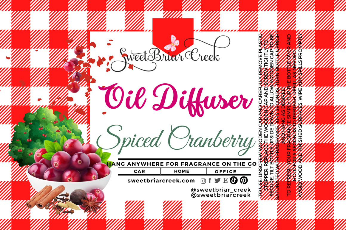 Spiced Cranberry Hanging Car Diffuser & Refills