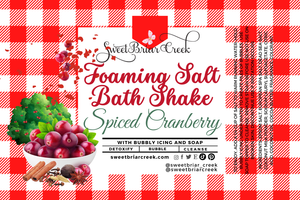 Spiced Cranberry Foaming Salt Bath Shake