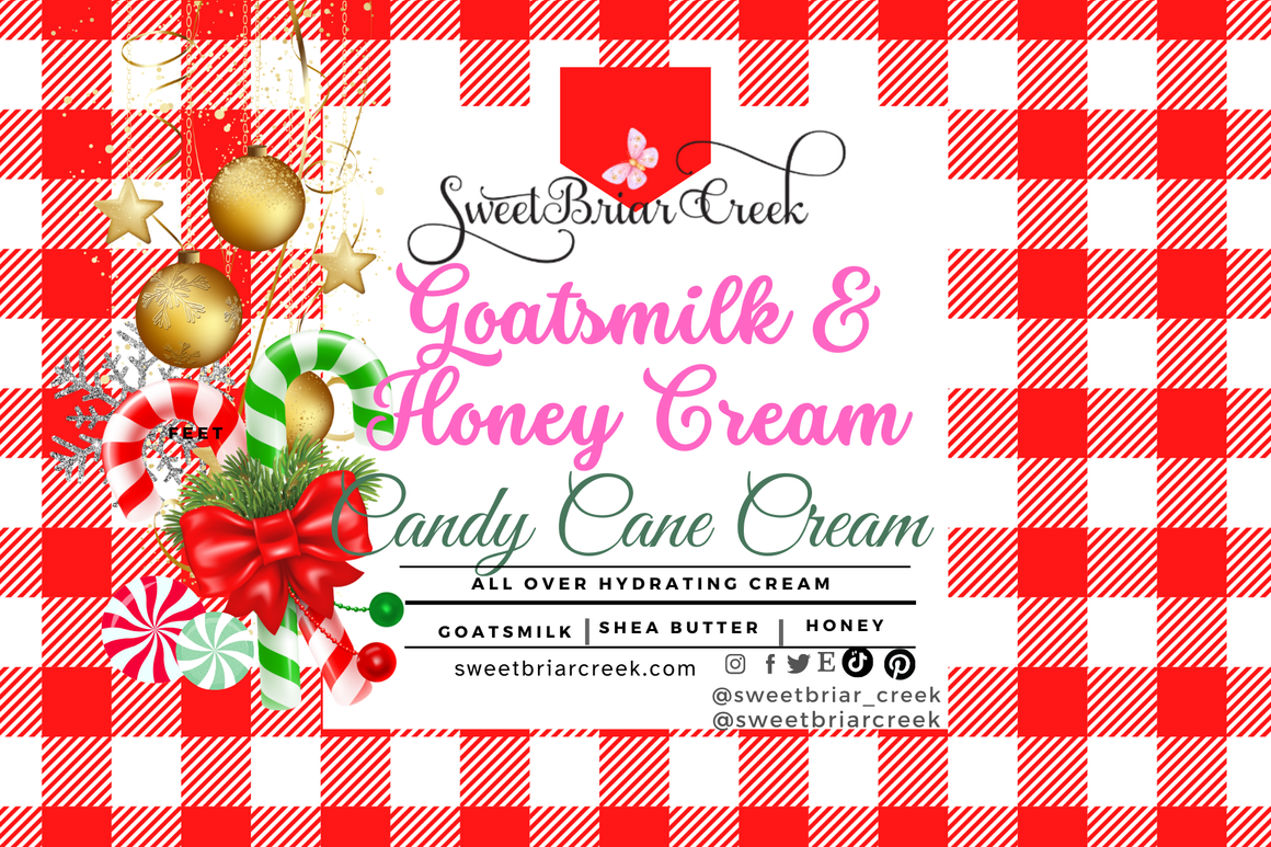 Candy Cane Cream Goat Milk & Honey Body Creme