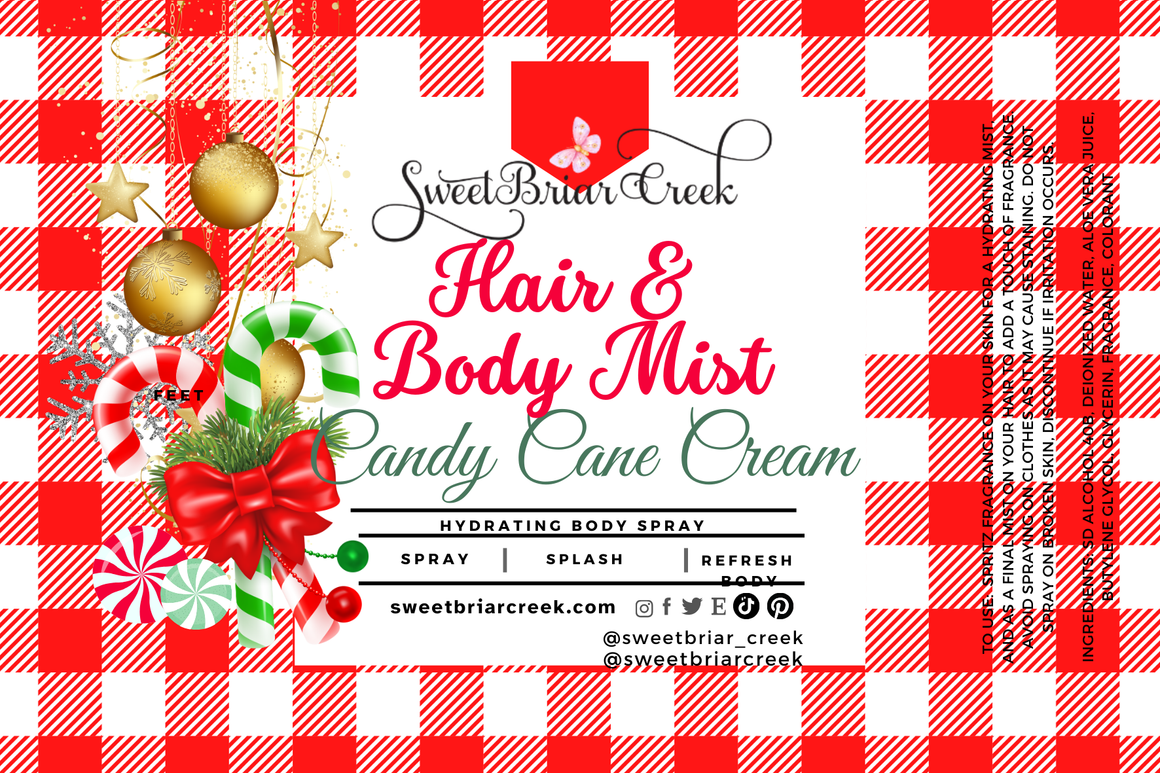 Candy Cane Cream Hair & Body Mist