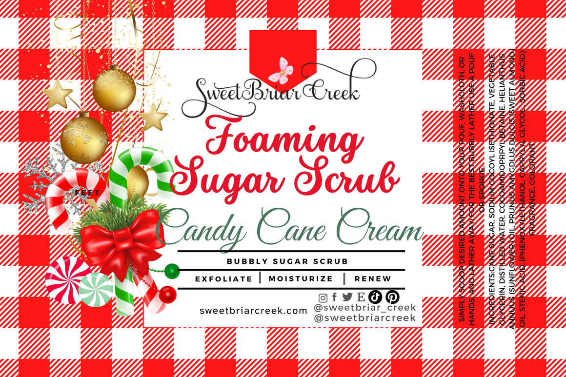 Candy Cane Cream Whipped Sugar Scrub