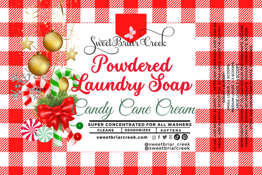 Candy Cane Cream Powdered Laundry Soap