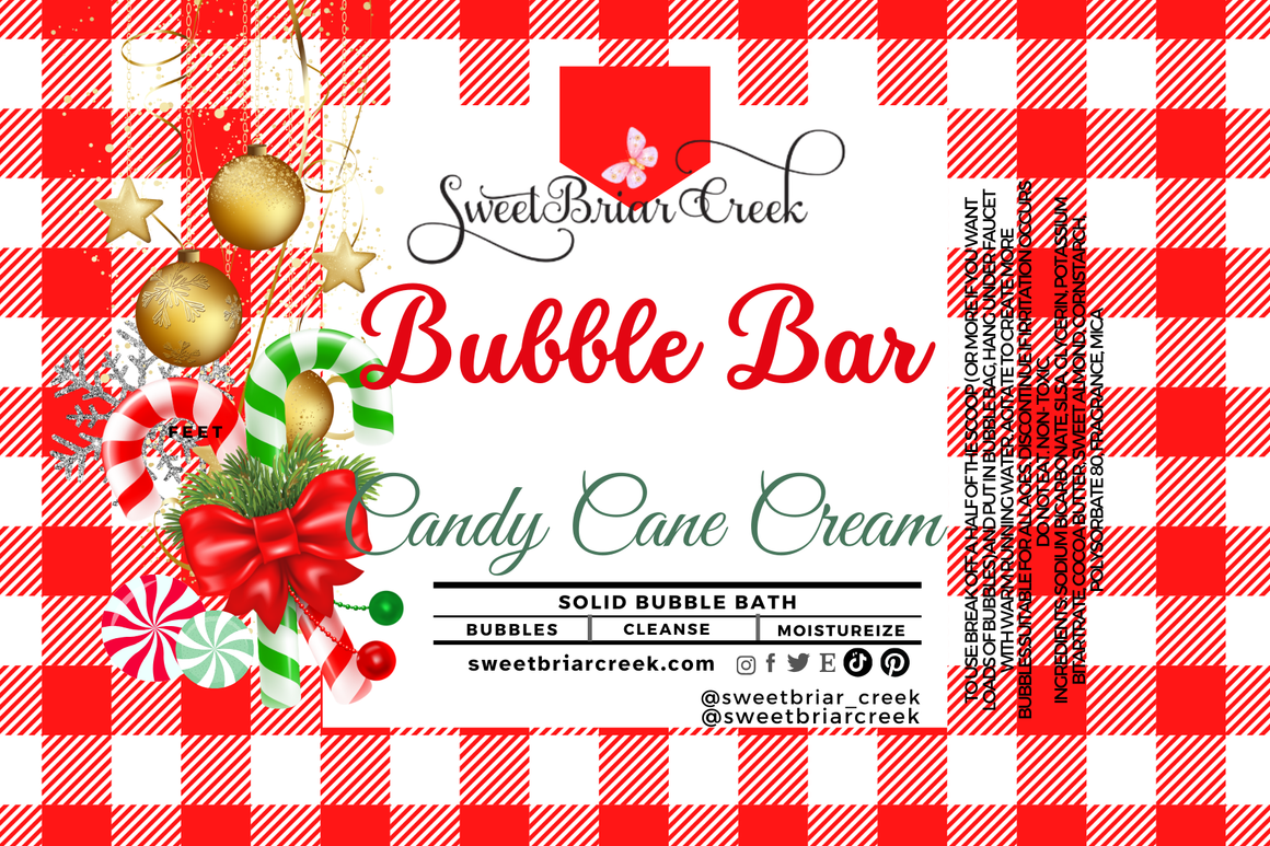Candy Cane Cream Bubble Scoop