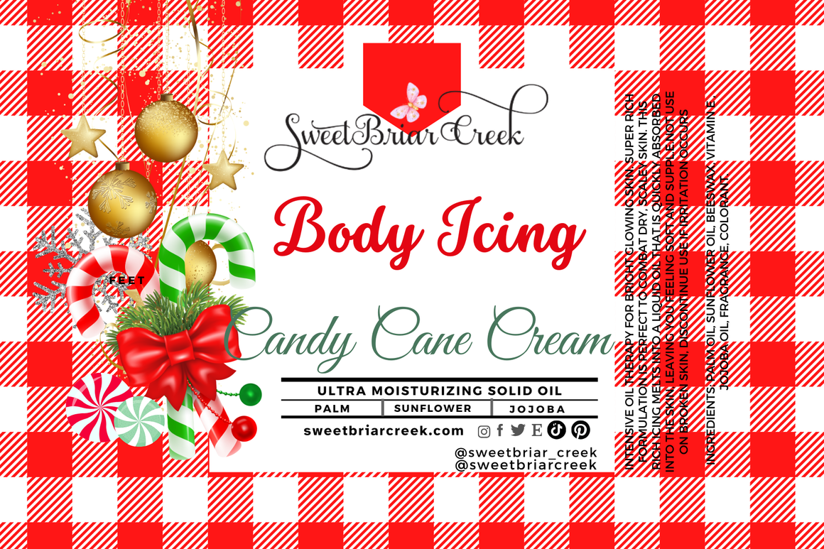 Candy Cane Cream Body Icing