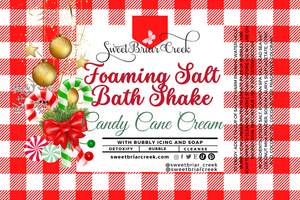 Candy Cane Cream Foaming Salt Bath Shake