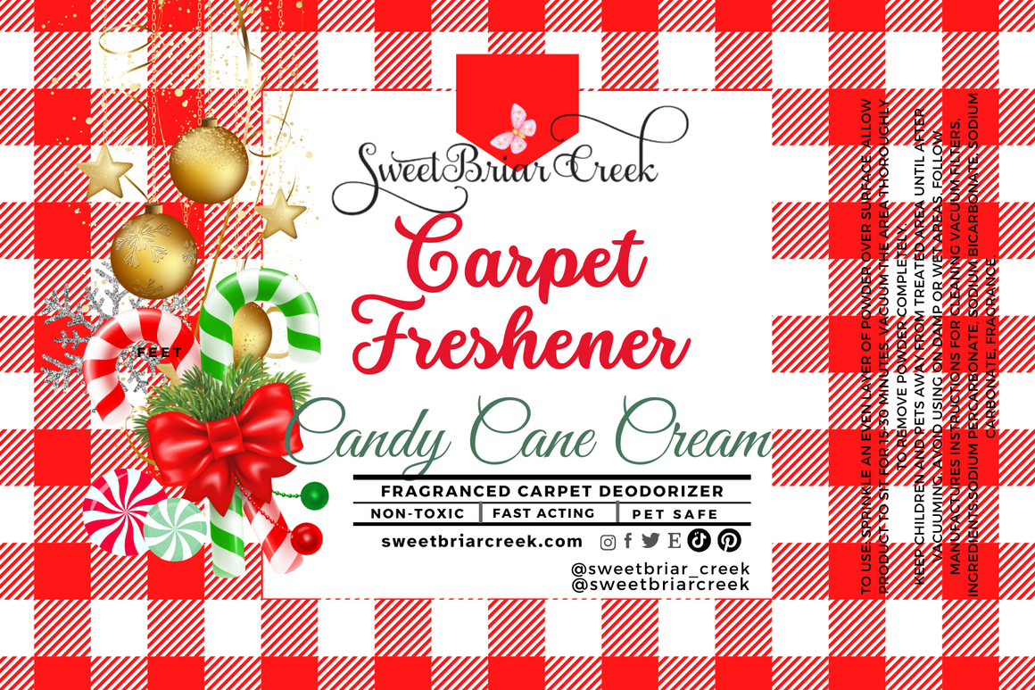 Candy Cane Cream Carpet Freshener Powder