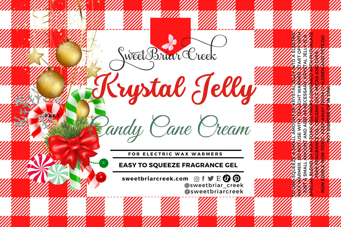 Candy Cane Cream Krystal Jelly Squeeze for wax warmers