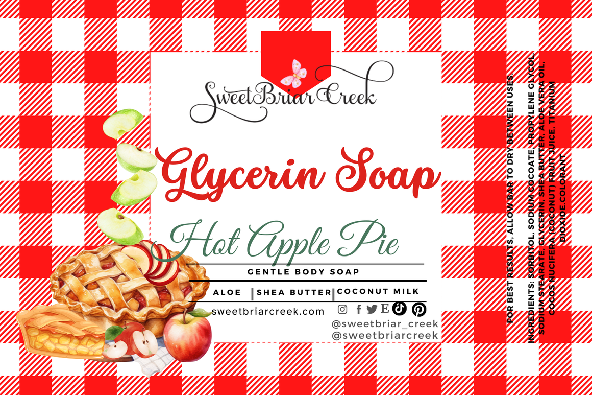 Hot Apple Pie Glycerin Soap Bar