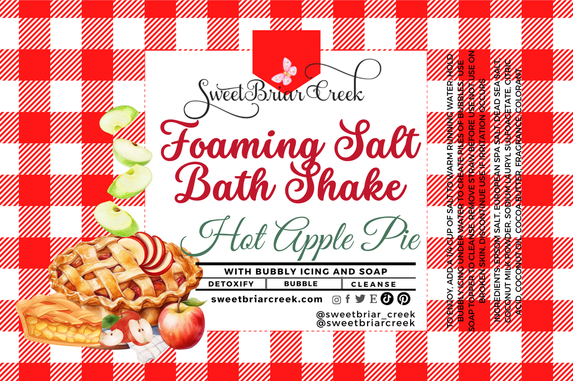 Hot Apple Pie Foaming Salt Bath Shake