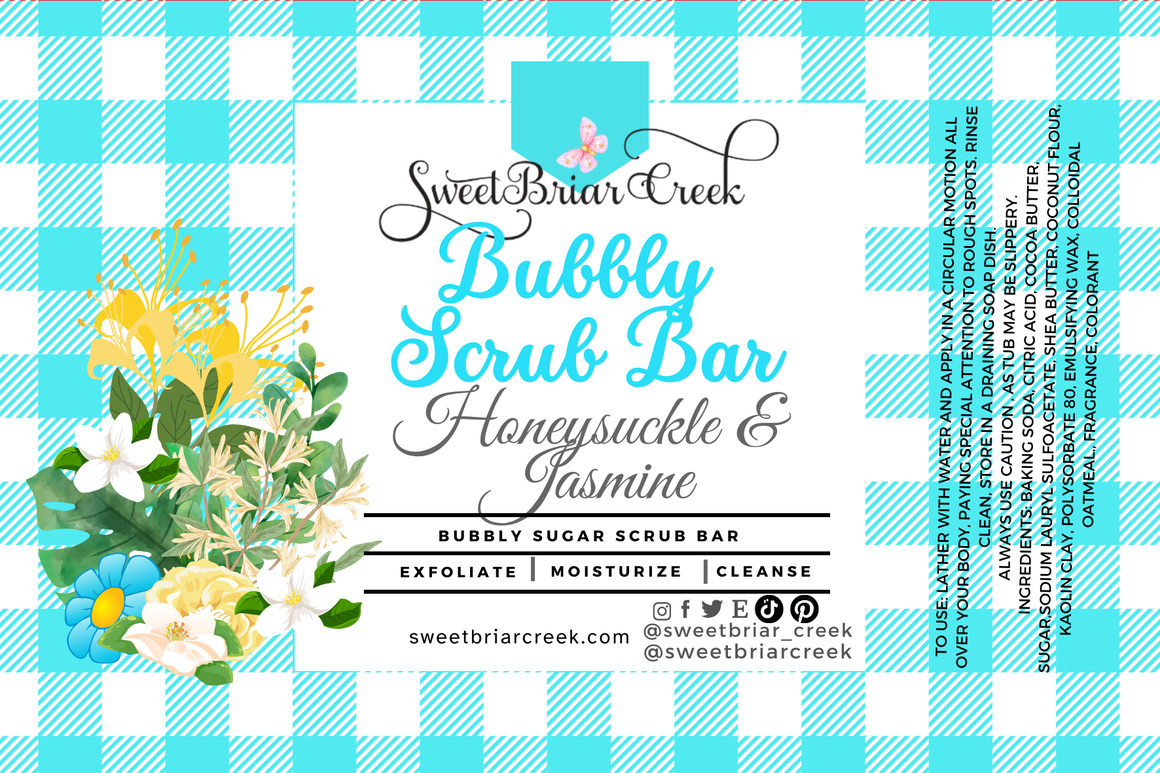 Honeysuckle Jasmine Bubbly Scrub Body Bars