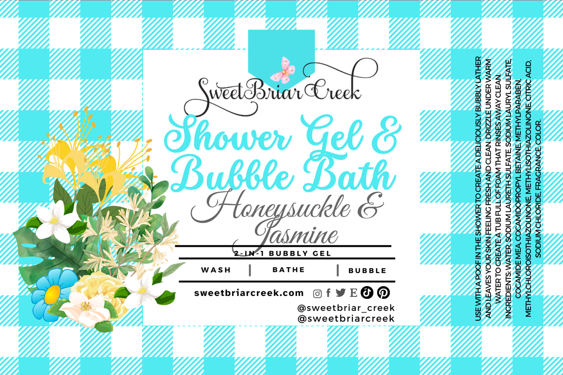 Honeysuckle Jasmine  Body Wash + Bubble Bath