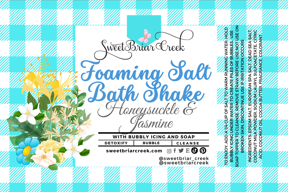 Honeysuckle & Jasmine Foaming Salt Bath Shake