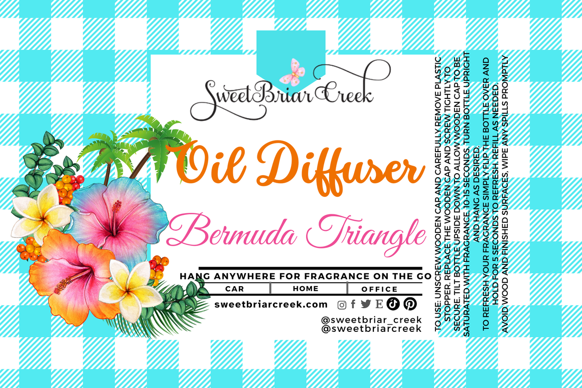 Bermuda Triangle Hanging Car Diffuser & Refills