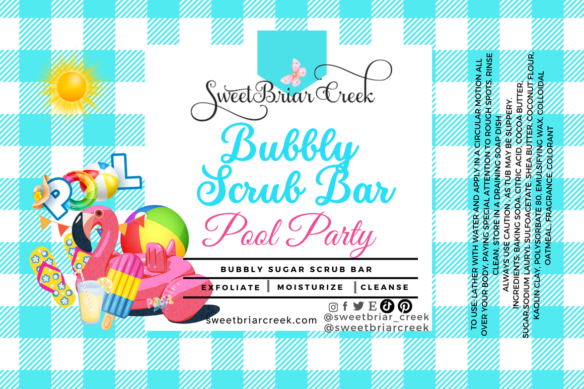 Pool Party Bubbly Scrub Body Bars