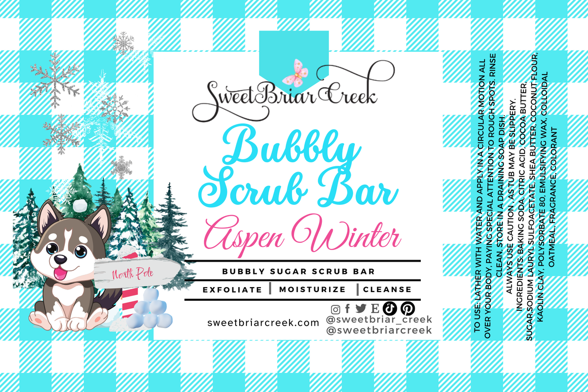 Aspen Winter  Bubbly Scrub Body Bars