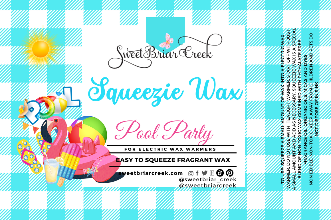 Pool Party Squeezie Wax + Scoopable melts for Waxwarmer