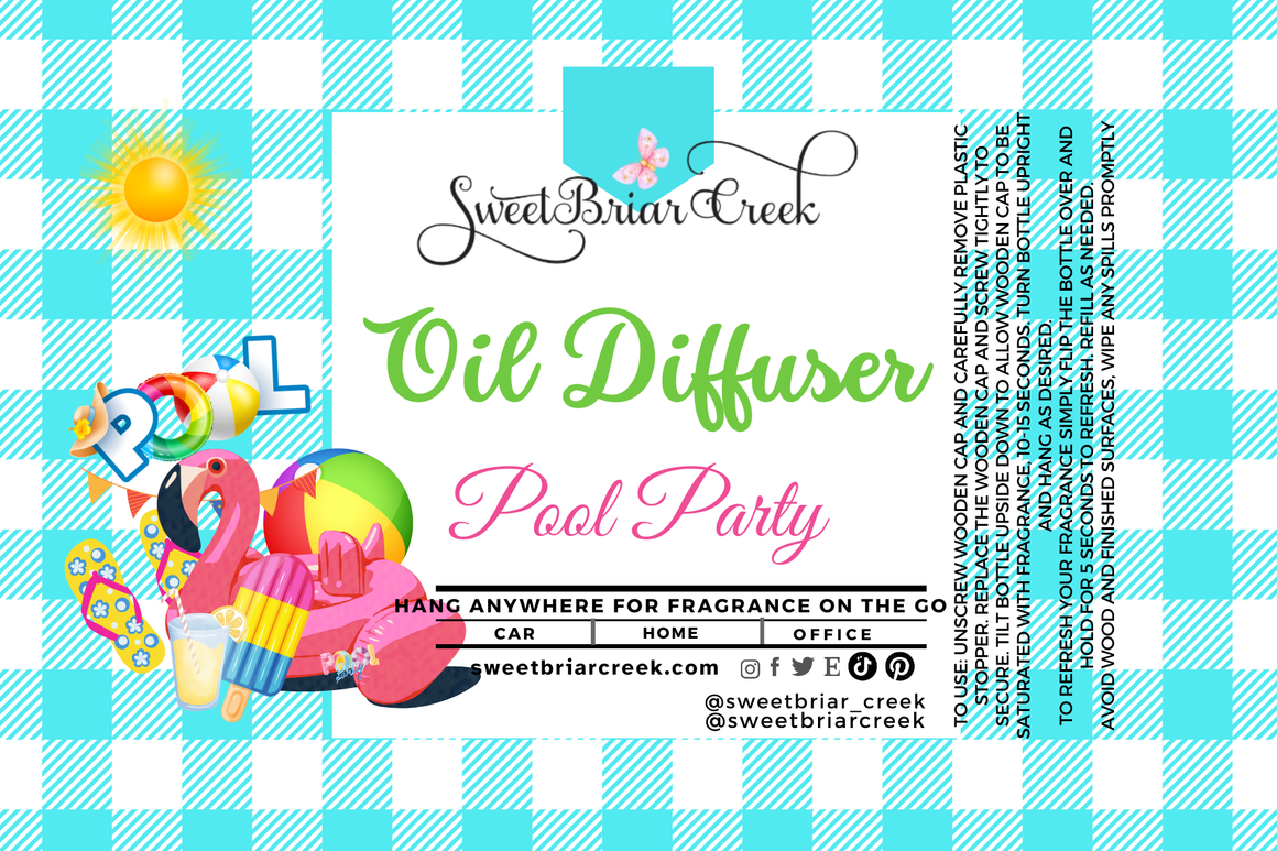 Pool Party Hanging Car Diffuser & Refills
