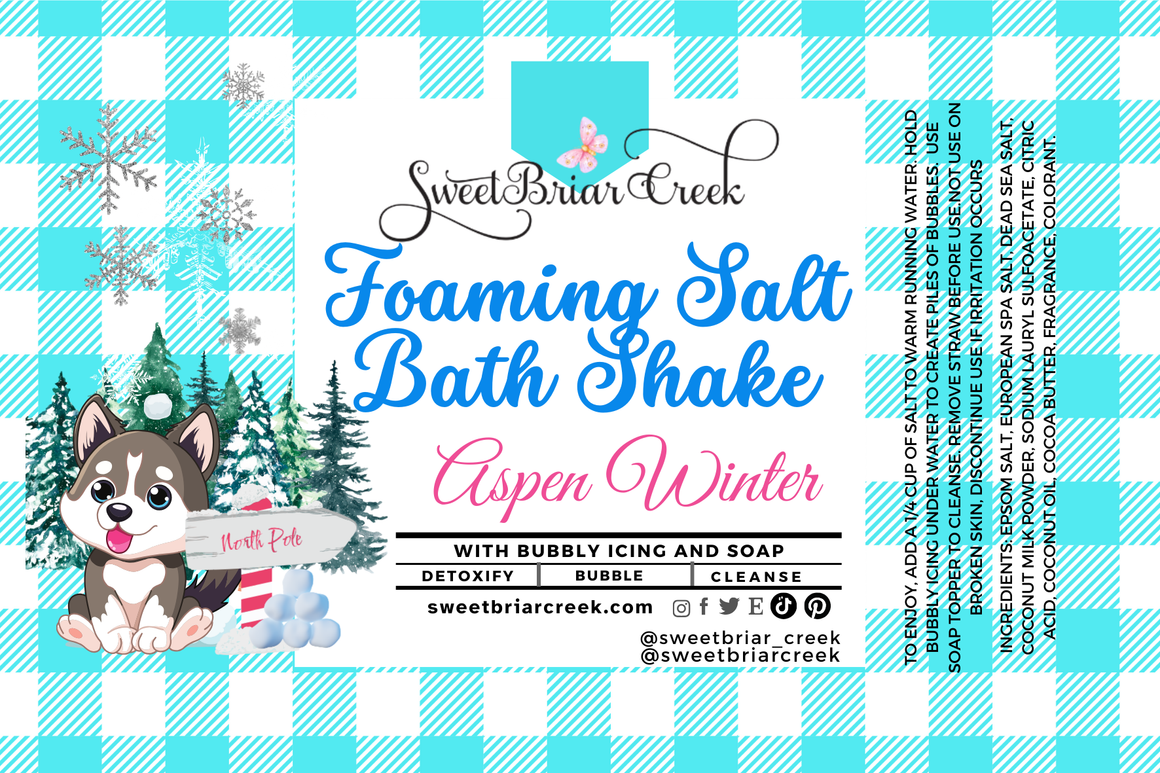 Aspen Winter Foaming Salt Bath Shake