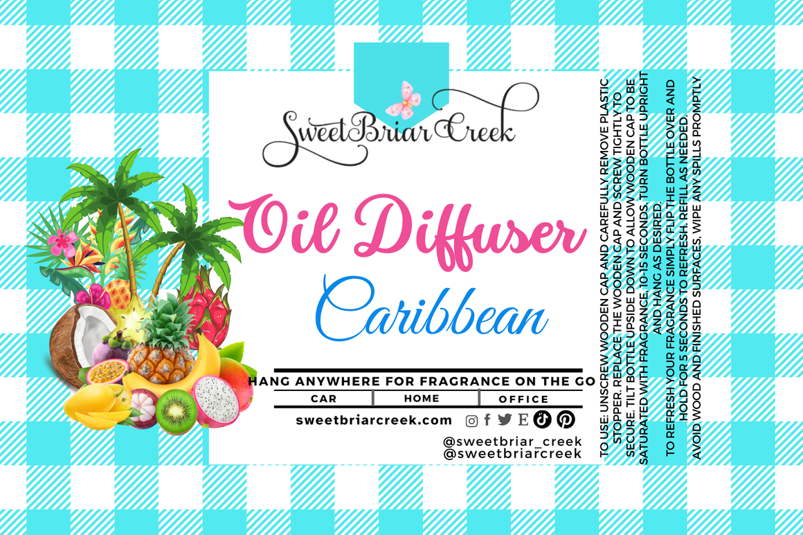 Caribbean Hanging Car Diffuser & Refills