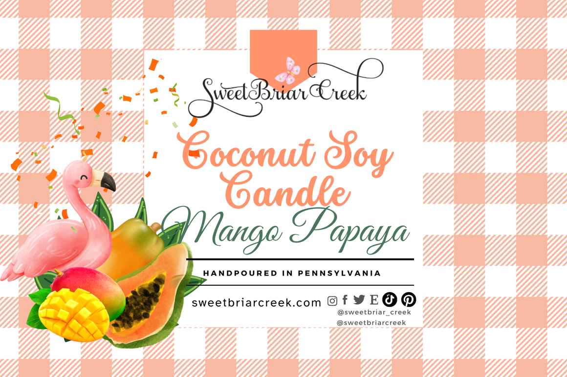 Mango Papaya  Coconut Soy Candle