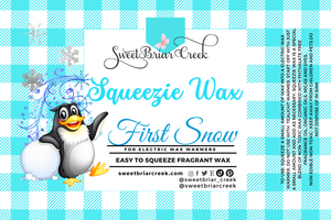First Snow Squeezie Wax + Scoopable melts for Waxwarmer