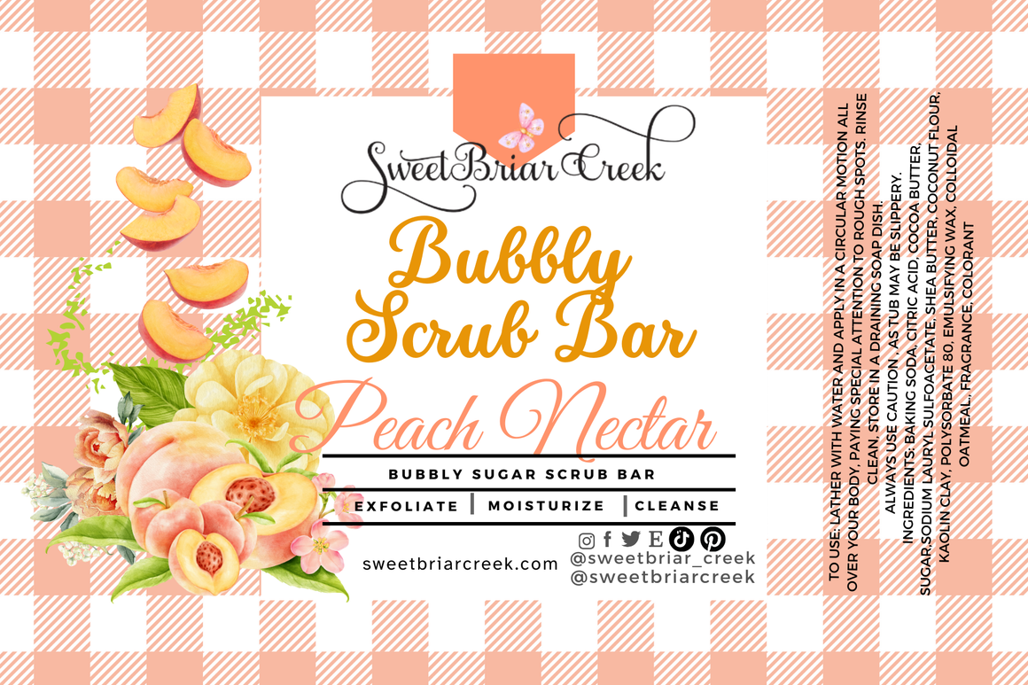 Peach Nectar Bubbly Scrub Body Bars