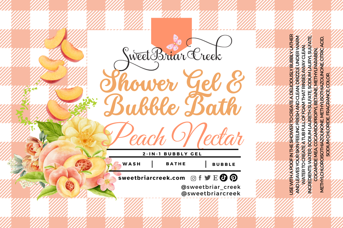 Peach Nectar Body Wash + Bubble Bath