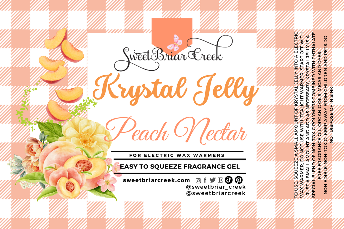 Peach Nectar Krystal Jelly Squeeze for wax warmers.
