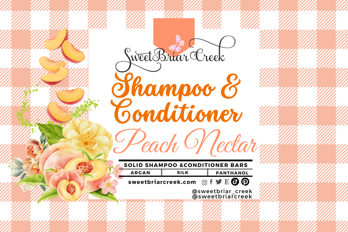 Peach Nectar Shampoo & Conditioner Bars
