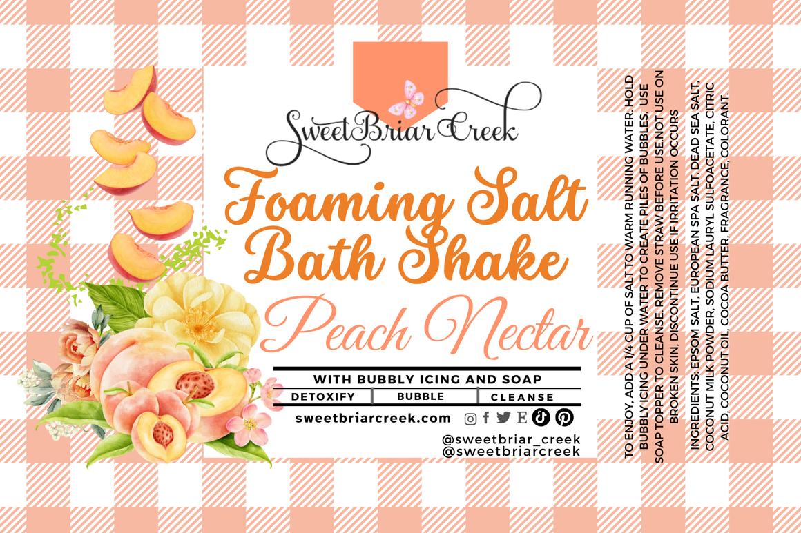 Peach Nectar Foaming Salt Bath Shake