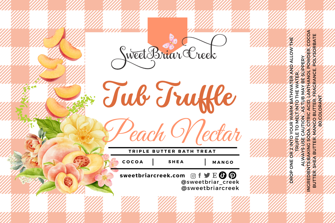 Peach Nectar Bath Butter Tub Truffles
