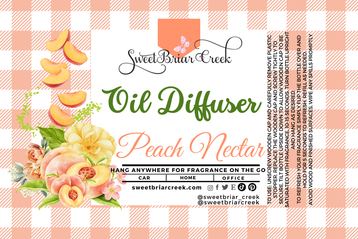 Peach Nectar Hanging Car Diffuser & Refills