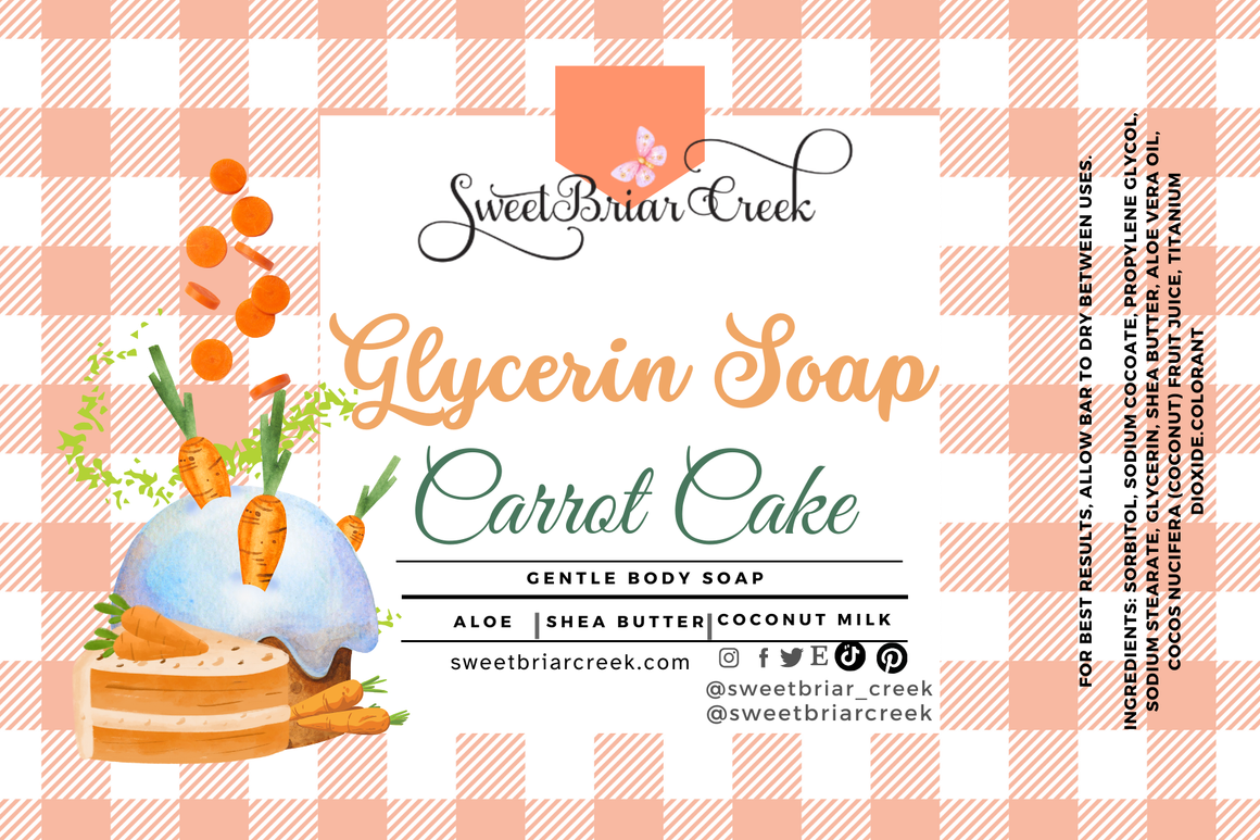 Carrot Cake Glycerin Soap Bar