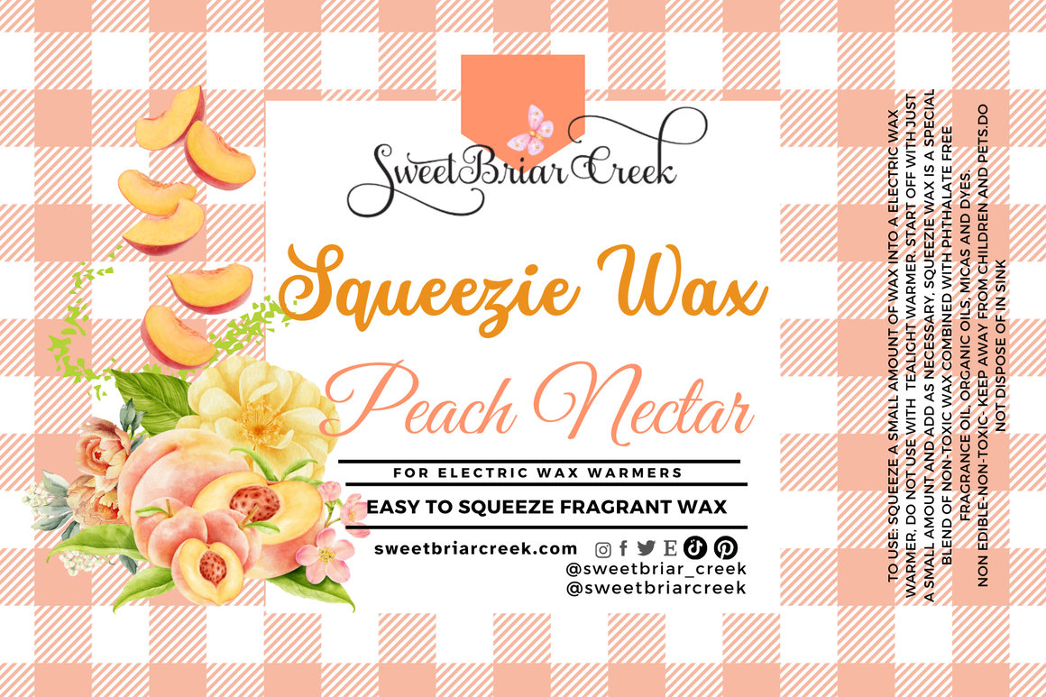 Peach Nectar Squeezie Wax + Scoopable melts for Waxwarmer