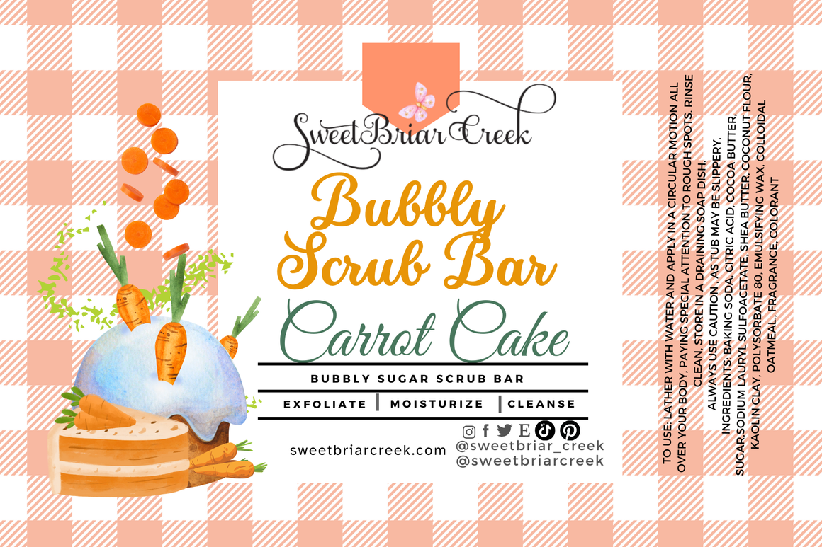 Carrot Cake Bubbly Scrub Body Bars