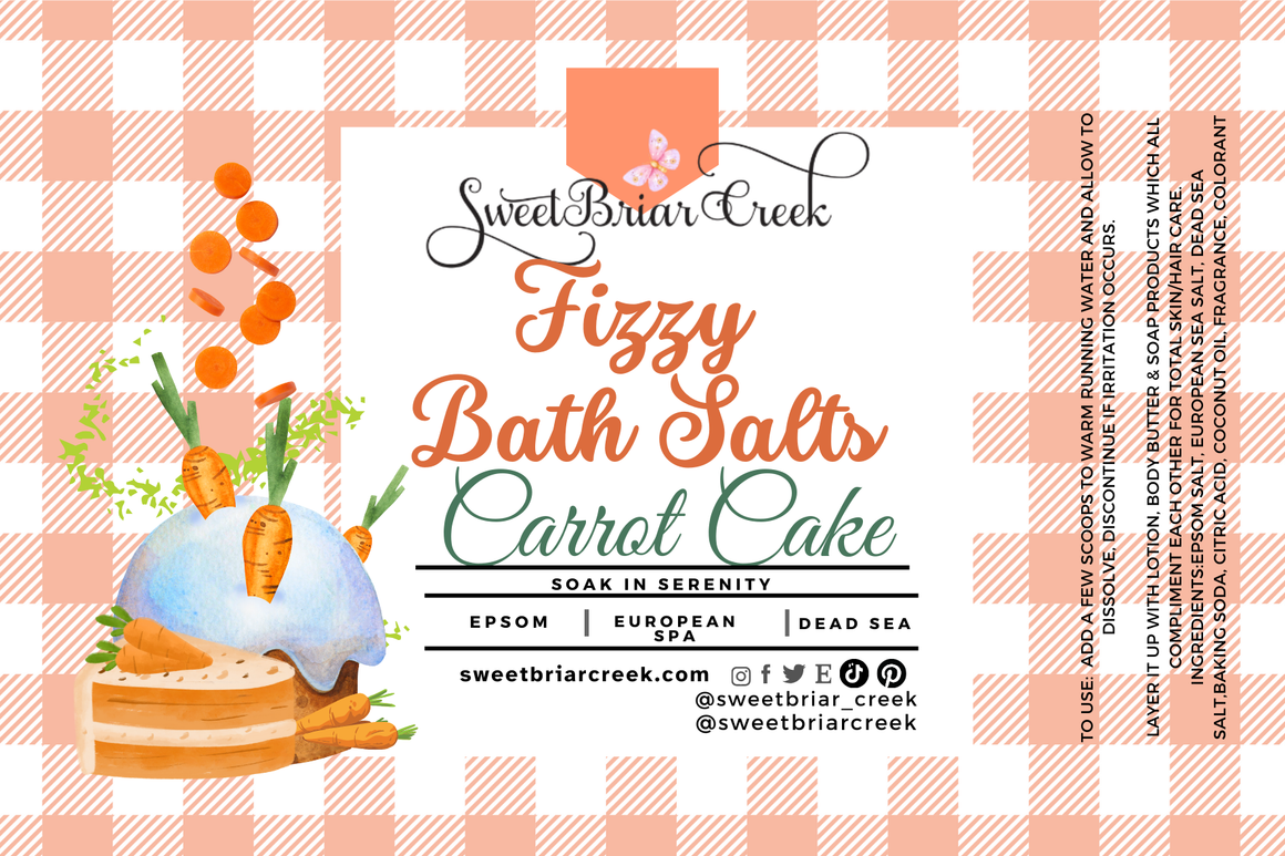 Carrot Cake  Fizzy Bath Salt Soak