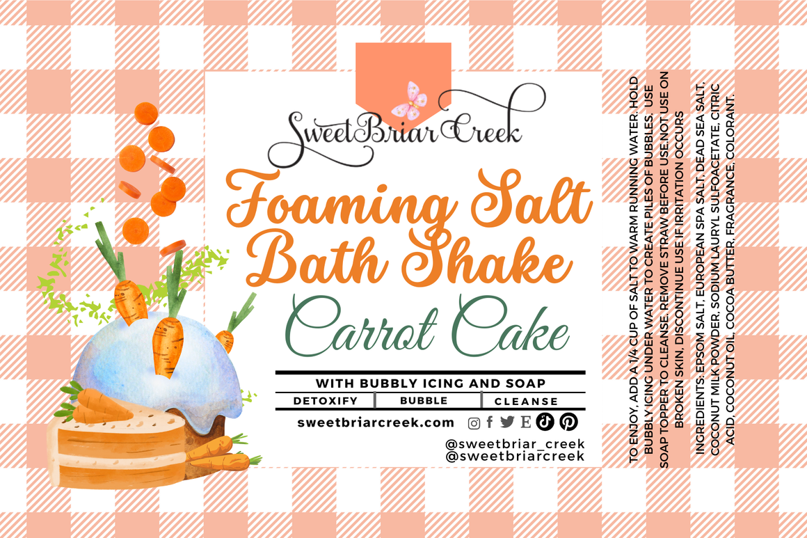 Carrot Cake Foaming Salt Bath Shake