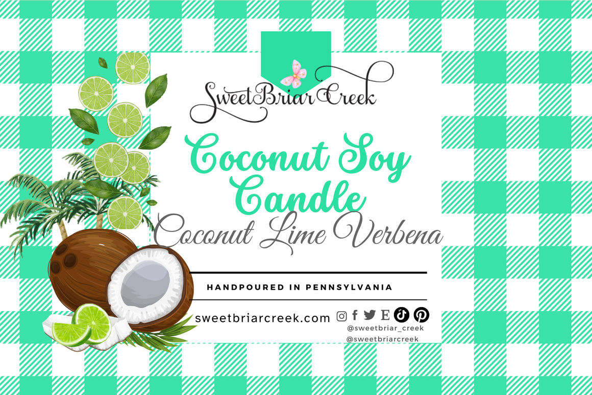 Coconut Lime Verbena Coconut Soy Candle