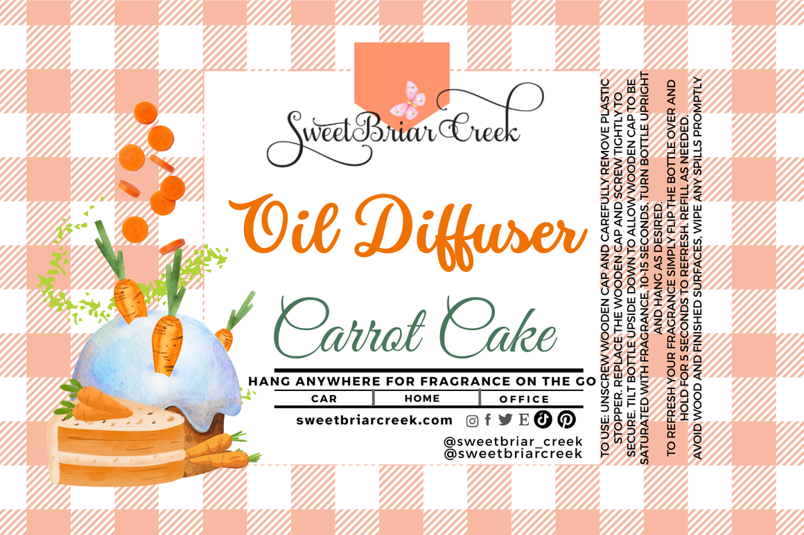 Carrot Cake Hanging Car Diffuser & Refills